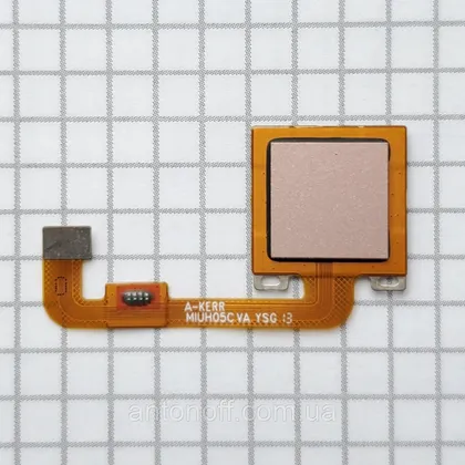 фото, Шлейф Xiaomi Redmi Note 4 Snapdragon (mido) зі сканером відбитка пальця оригінал з розборки Gold