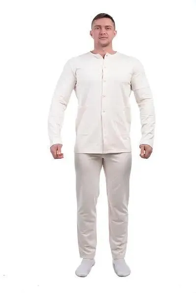 Піжама чоловіча сорочка і штани Bono бавовна футер петля молочний (розміри: 48-52) 50 Ціна