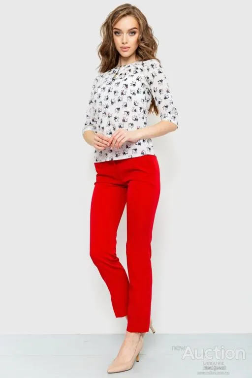 Купити Блуза с принтом, цвет молочно-черный, 230R1121