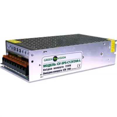 Блок питания для систем видеонаблюдения Greenvision GV-SPS-C 12V20A-L (3451) Ціна