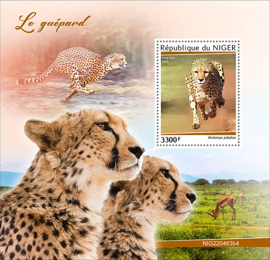 Купити Нигер-Гепарды-2022. Оптовый Лот! Чистые полные изумительно красивые-4 комплекта. MNH.