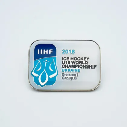 фото, Значок хоккей - ЧМ 2018 U18  I дивизион группа В, Киев Украина