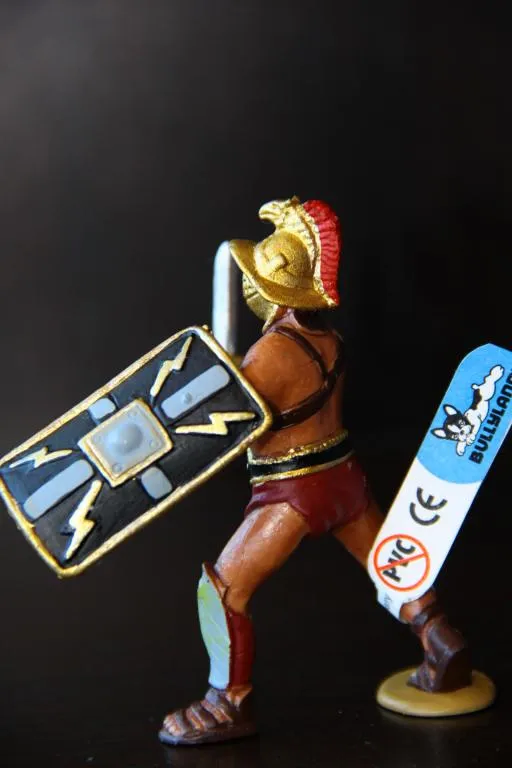 гладиатор 70-75мм BULLY BULLYLAND ФРГ МЯГКАЯ резина З аукціону