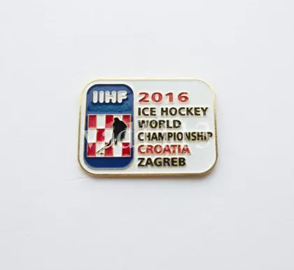 фото, значок хоккей  Чемпионат Мира Загреб Хорватия 2015 участник - сборная Украины