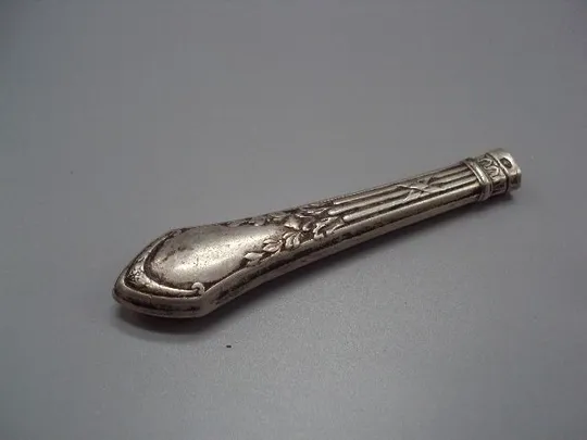 Ручка от ножа серебро Польша 3 проба клеймо HМ длина 10 см вес 37,11 г №18129 Ціна