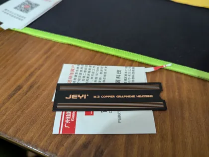 фото, Jeyi мідь графеновий Радіатор heatsink M2 2280 0.15mm 0.15мм для SSD під відеокарту для ноутбуків