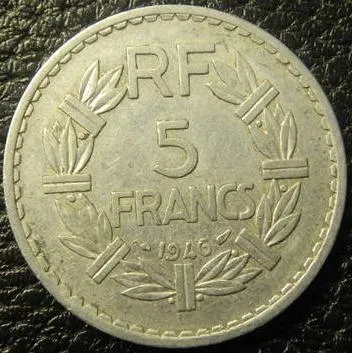 5 франків 1946 Франція Ціна