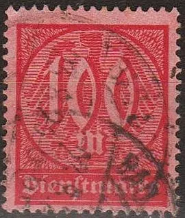 фото, 1922 - Німеччина - Стандарт - Службова 100 Mi.74 гаш _2,0 €