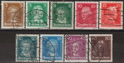 фото, 1926 - Німеччина - Відомі німці Mi.385-97 _12,50 €