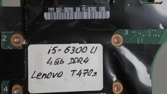 материнская плата ноутбука Lenovo T470s Intel Core i5-6300U/4Gb DDR4/Intel HD Graphics 520 З аукціону