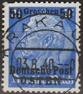 фото, 1939 - Рейх - GG - Надрук 50 Мі.9 _гаш