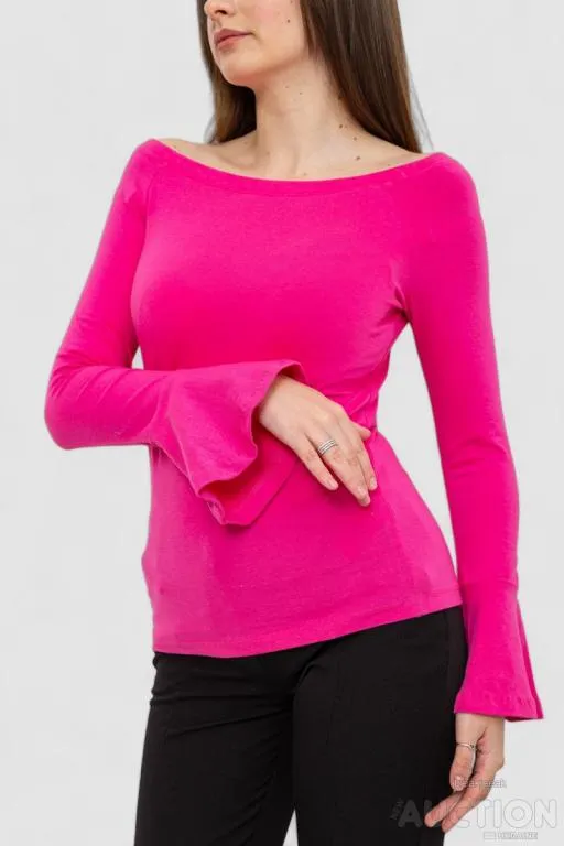 Кофта женская однотонная, цвет розовый, 244R201-1 З аукціону