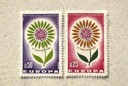 фото, Серія поштових марок Франція " Європа СЕРТ " 1964 рік **
