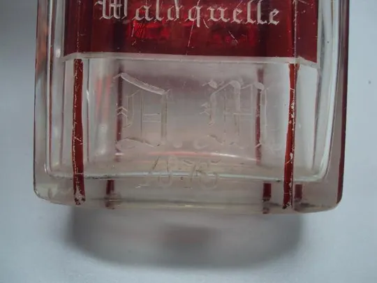 Карманный стакан стекло Чехия Марианске-Лазне D.M.1875 Waldquelle audeufen non marieubad 12,7см №808 Продаж