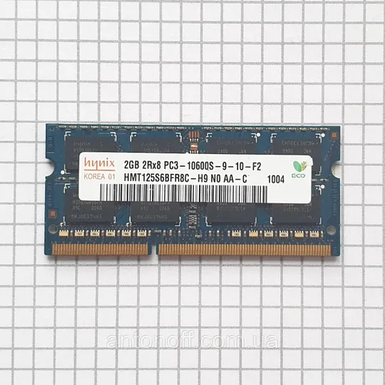Модуль пам&#039;яті Hynix 2GB 2Rx8 PC3-10600S (DDR3) HMT125S6BFR8C-H9 оригінал для ноутбука Ціна