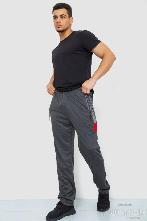 Купити Спорт штаны мужские, цвет темно-серый, 244R41125