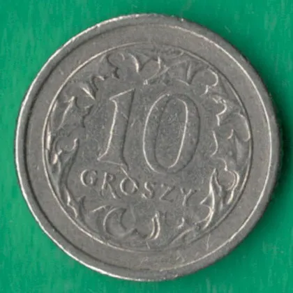 10 грошів 1991 року Польща [М] Ціна
