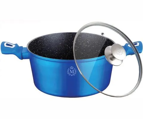 Кастрюля с крышкой Meisterklasse Royal Blue Edition MK-1045-24 24 см 3.7 л Ціна