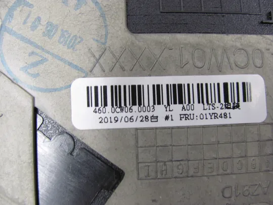 номер0126-1 Кришка панель палмрест 460.0CW06.0003 01YR481 для Lenovo Thinkpad T580 P52S  оригінал Характеристики