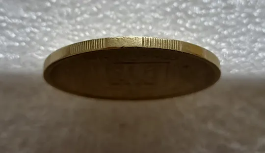 (7911) 50 копійок 1992 1ААм поворот + зминання на реверсі (50 копеек 1992 брак сдвиг) Характеристики