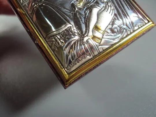 Икона Божья матерь Умиление богородица иконка серебро 925 проба Laminato Ag Италия 5,4х3,8 см №15304 Недорого