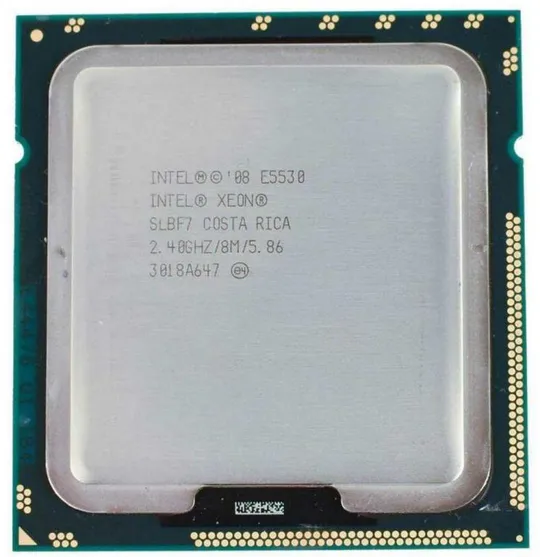 4x ядерный процессор 4С/8HT Intel Xeon E5530 2.40-2.66GHz/ 8Mb/5.86Gt 80W socket LGA1366 Вживане Ціна