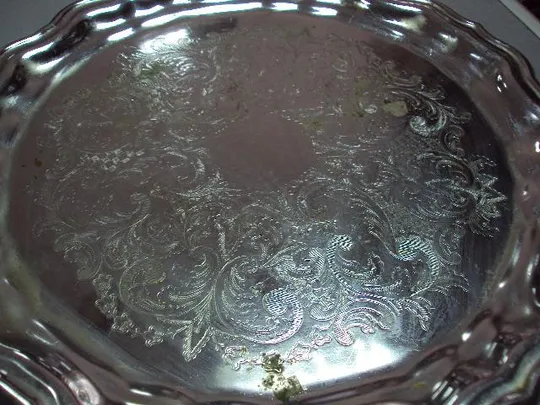 Поднос круглый с узором мнц ссср знак качества диаметр 36,8 см №13155 Де купити