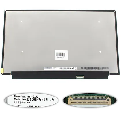 фото, Матриця 15.6 B156HAN12.0 (1920*1080, 40pin(eDP, IPS, 300HZ), LED, SLIM(без планок та вушок), матова, роз'єм праворуч знизу) для