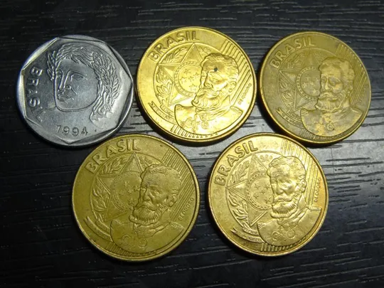 25 сентавос Бразилія (порічниця) 5шт, всі різні Ціна