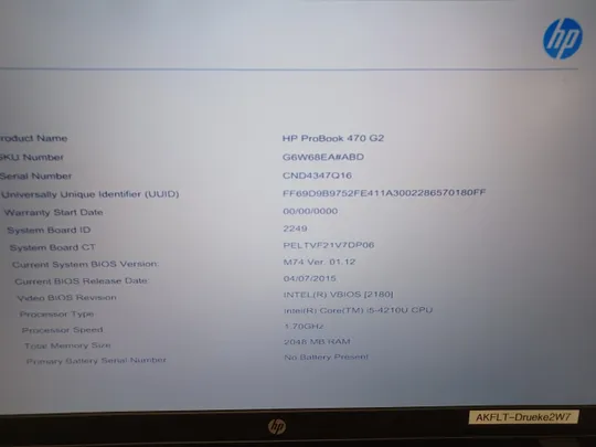 0761 HP PROBOOK 470 G2 core I5-4210U  НІМЕЧЧИНА З аукціону