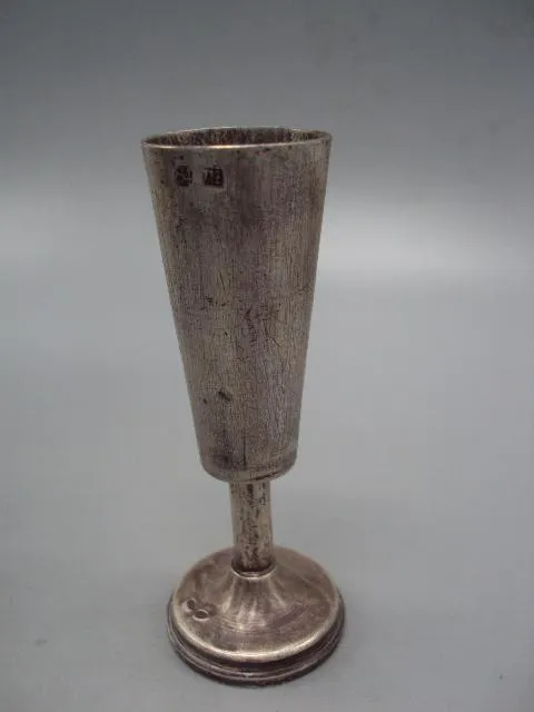 Рюмка стопка серебро 84 проба ПІ или III вес 35,81 г высота 9,1 см, диаметр 2,6 см №14318 Характеристики