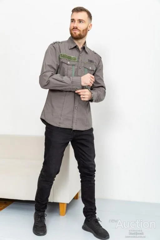 Купити Рубашка мужская, цвет мокко, 131R141125