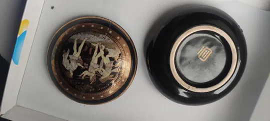 Керамический сосуд/баночка распись настоящим 24к золотом,ручная работа,Греция ft325 Ціна