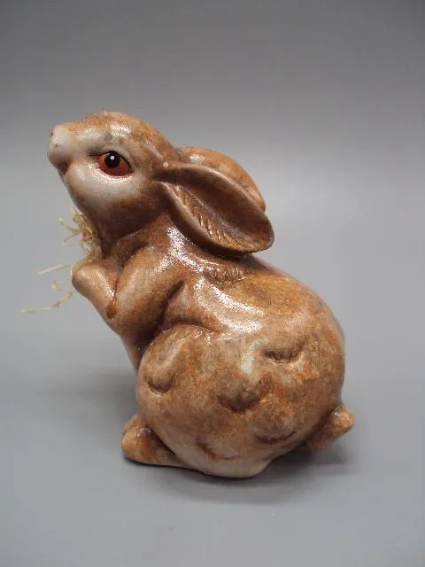 Купити Фигура керамика статуэтка Европа зайка с бантом заяц зайчик с бантиком высота 10 см №11006