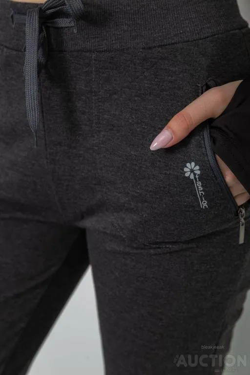 Спорт штаны женские, цвет темно-серый, 244R514 Де купити