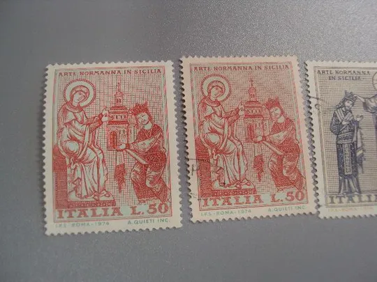 марки Италия 1974 религия короли святые мозаика искусство лот 4 шт гаш и не гаш №2695 Продаж