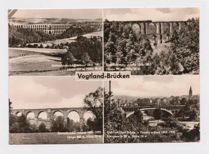 фото, Vogtland Brücken - Фогтландские мосты = 1966 г. = ГДР - ГЕРМАНИЯ = чистая #