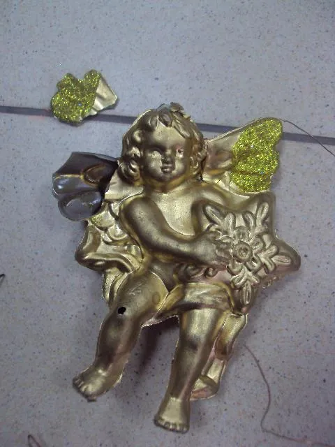 Елочная игрушка подвесная ангел, олени, колокольчик, ангел на шишке пластик лот 10 шт №9906 Продаж