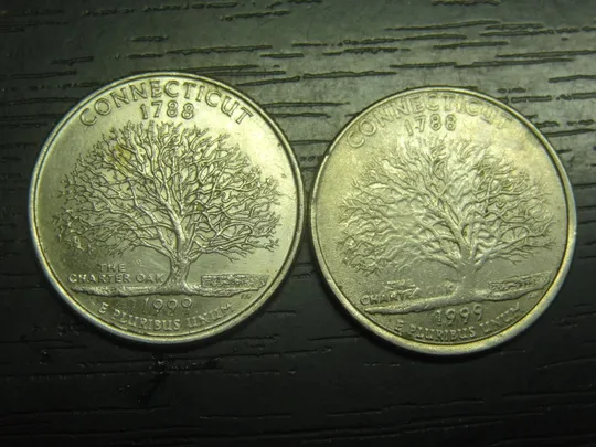 1/4 долара 1999 США Коннектікут (два різновиди) Ціна