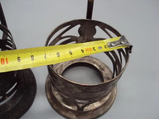 Купити Подстаканники клеймо Киев мнц ссср подстаканник высота 7,6 см, диаметр 6,9 см лот 2 шт №10794