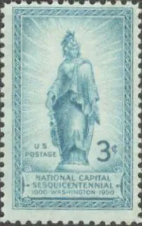 США (USA) 1950 г. ПОЛСТОЛЕТИЕ НАЦИОНАЛЬНОЙ СТОЛИЦЫ США - ВАШИНГТОН. РЕДКАЯ. Ціна