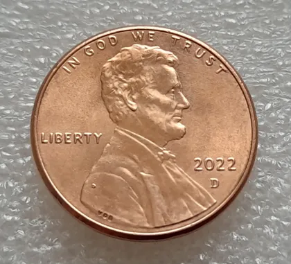 фото, (8132 ря) 1 цент 2022 D США