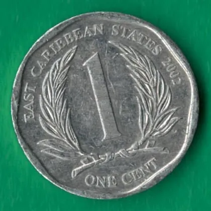 фото, 1 цент 2002 року Східні Каріби [КВ]