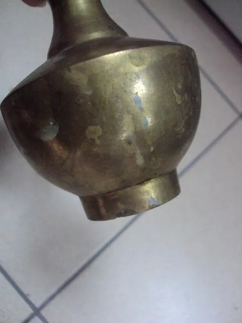 Вазочка миниатюра ваза латунь высота 10,2 см, диаметр 4,6 см №11463 Продаж