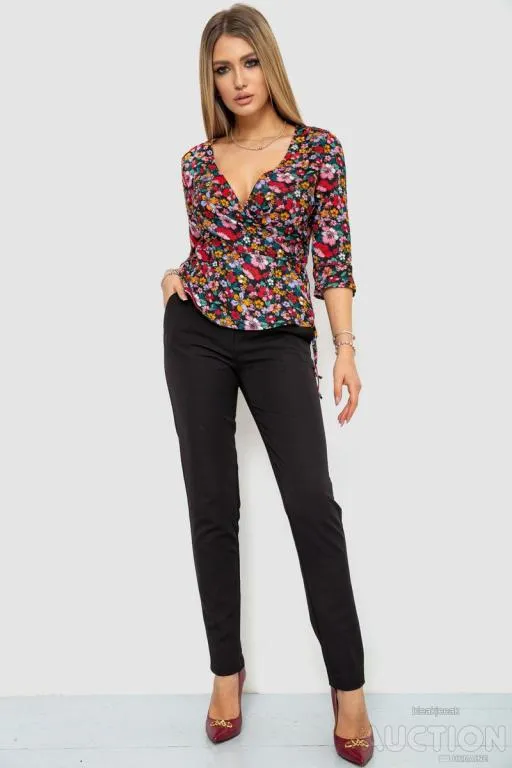 Купити Блуза с цветочным принтом, цвет разноцветный, 244R072