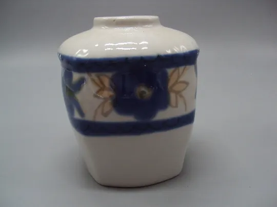 Чайница фарфор Полонне зхк баночка емкость для чая узор цветы высота 10,7 см №16030 Де купити