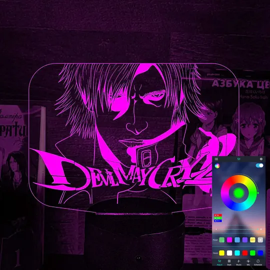 Акриловий світильник-нічник керування з телефона Devil May Cry 4 tty-n002010 Ціна