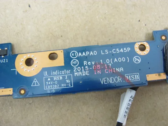 номер0981-3 плата кнопки вкл  AAPA0 LS-C545P 0890R6  для Dell Precision 7510 7520 P53F  оригінал З аукціону