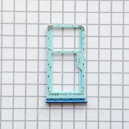 фото, Тримач сімкарт Xiaomi Mi A3 / M1906F9SH для телефона оригінал з розборки Blue