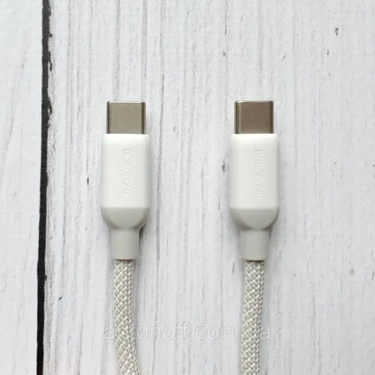 Кабель Borofone BX68 Type-C to Type-C 100W 1м плетений Сірий З аукціону